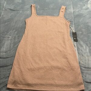 Elegant Brown Patterned Dress size Small